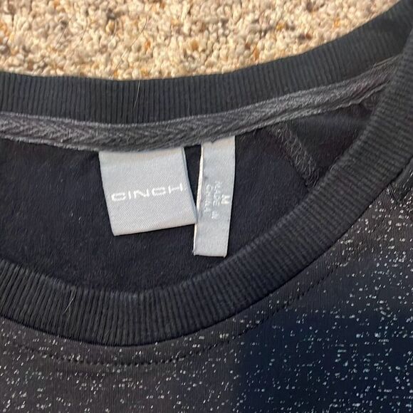 Cinch Black Zipper Side Ladies Crewneck Sweatshirt Medium - Picture 7 of 9